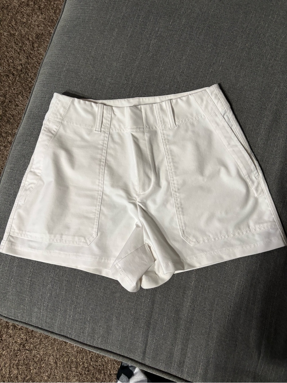 Athleta White High-Waist Utility Shorts